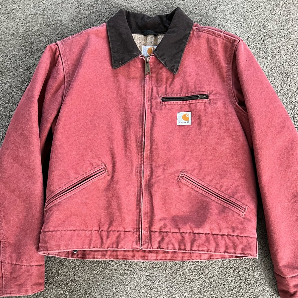 Carhartt Women’s Burnt Red Insulated Work Crop Bomber Style Jacket